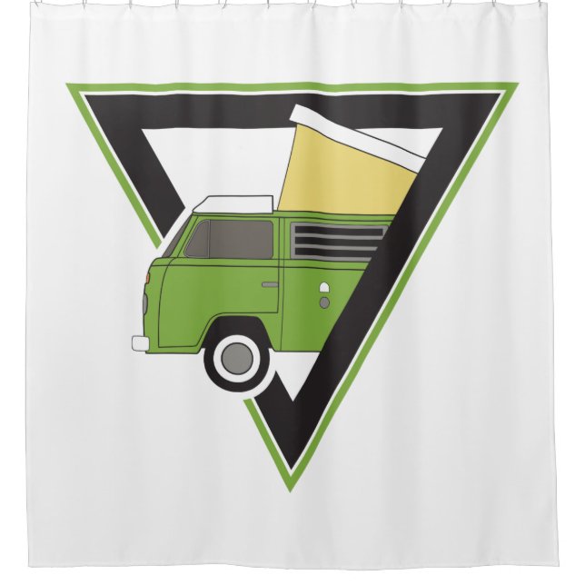 triangle classic green camper van (Front)