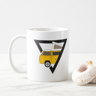 triangle classic yellow bus coffee mug
