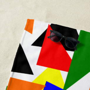 Triangle Collage  Beach Towel