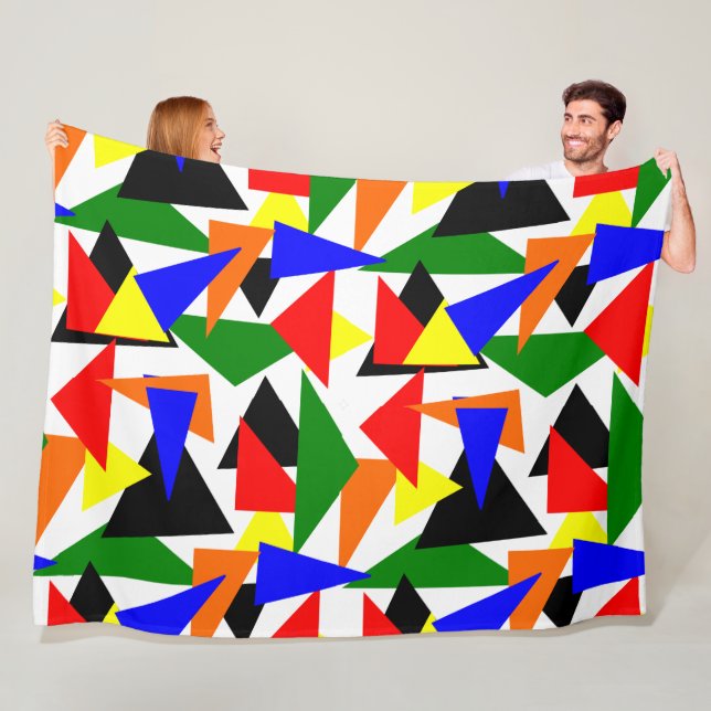 Triangle Collage  Fleece Blanket (In Situ)