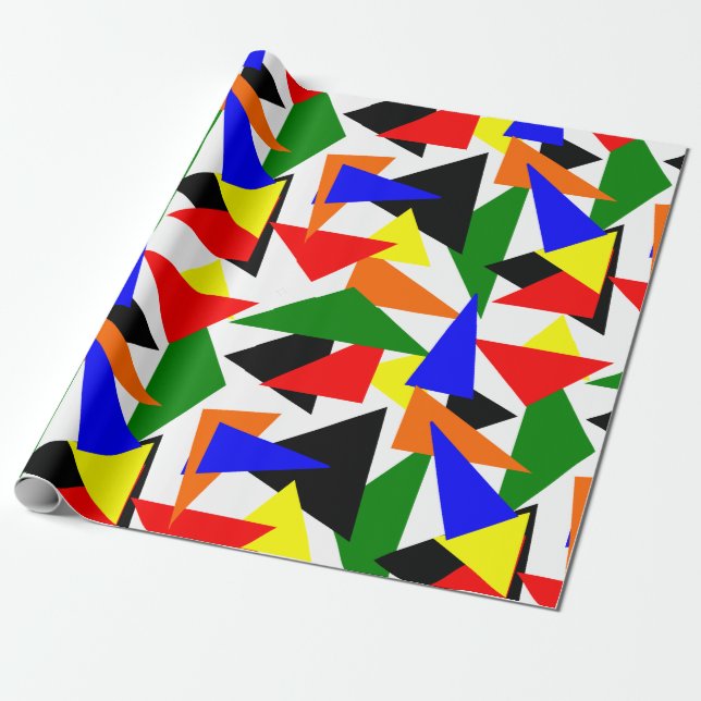 Triangle Collage  Wrapping Paper (Unrolled)