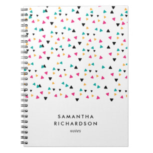 Triangle coloré Confetti Carnet personnalisé