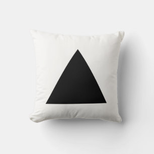 Triangle Colours - Black and White Throw Pillow