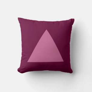 Triangle Colours - Dusty Rose with Dk Crimson Throw Pillow