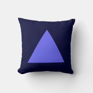Triangle Colours - Electric Blue with Dk Navy Throw Pillow