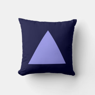 Triangle Colours - Pastel Blue with Dk Navy Throw Pillow