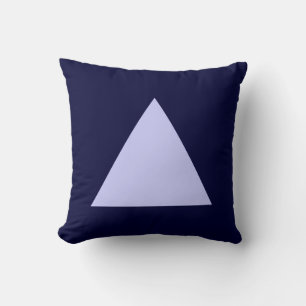 Triangle Colours - Powder Blue with Dk Navy Throw Pillow
