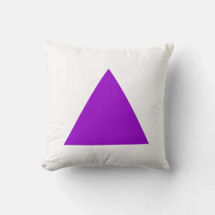 Triangle Colours - Purple and White Throw Pillow