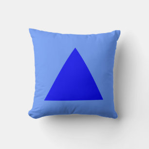 Triangle Colours - Shades of Blue Throw Pillow