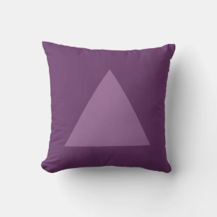 Triangle Colours - Shades of Plum Throw Pillow