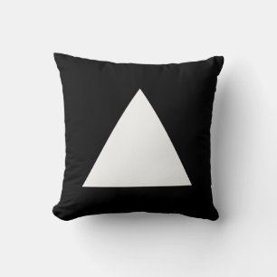 Triangle Colours - White and Black Throw Pillow