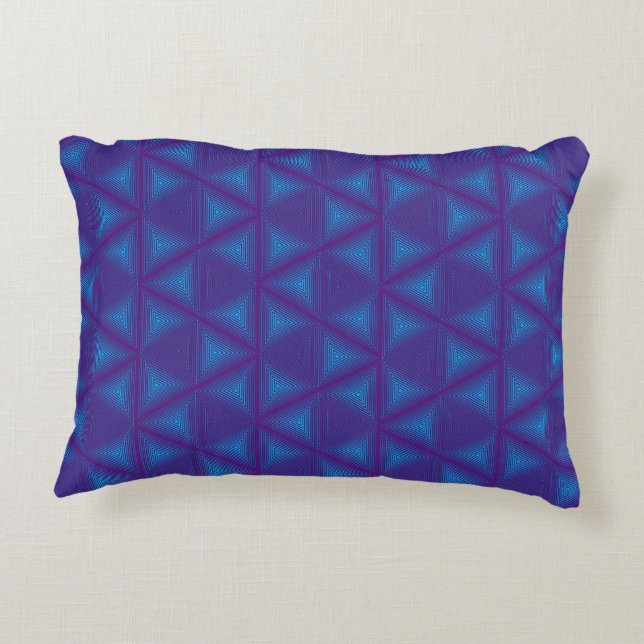 Triangle Cube-1 Accent Pillow (Back)