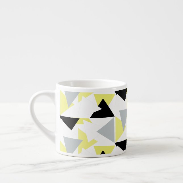 Triangle d'art Abstrait Pyramide Motif de café Mug (Gauche)