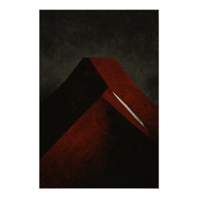 Triangle de Feu – Affiche Volcanique Abstraite (Devant)