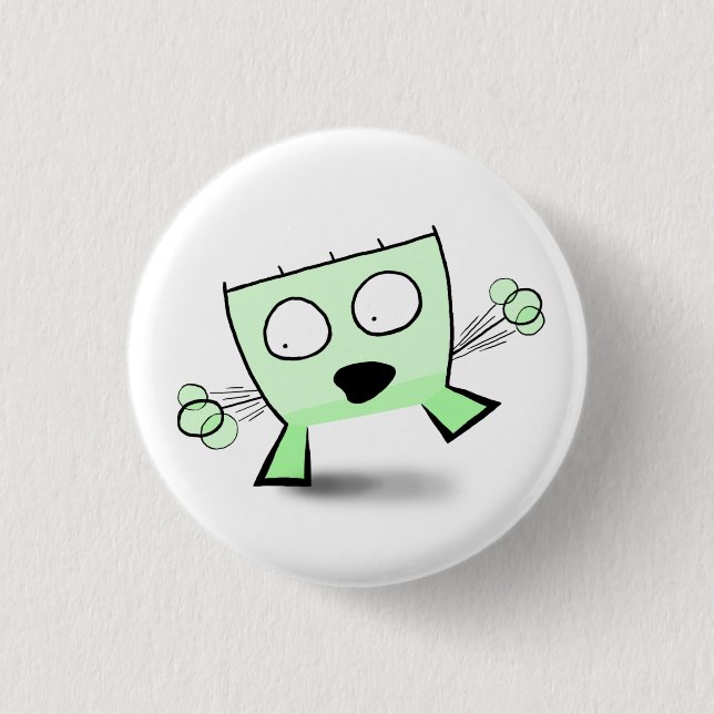 Triangle Dude Young Balancing 1 Inch Round Button (Front)
