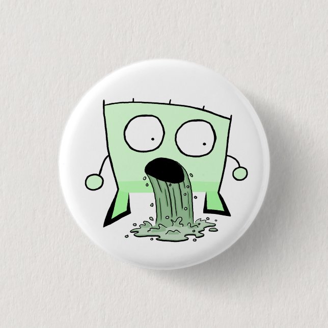 Triangle Dude Young Barfing 1 Inch Round Button (Front)