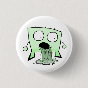 Triangle Dude Young Barfing 1 Inch Round Button