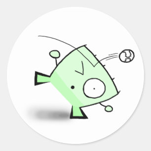 Triangle Dude Young Hit in the Head Classic Round Sticker