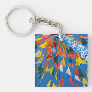 Triangle Flag Decoration Keychain