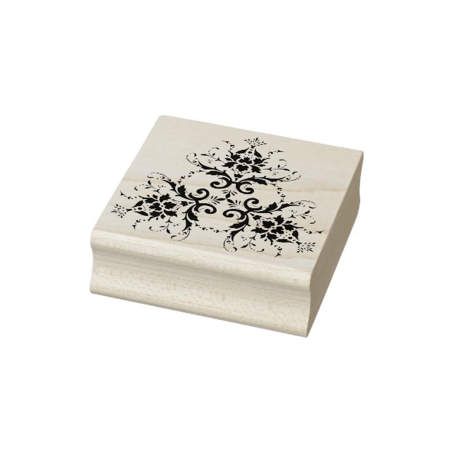 Triangle flower motif silhouette art stamp (Stamp)