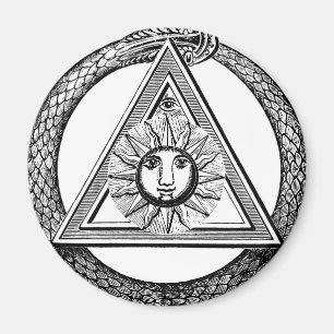 Triangle Freemason Snake Magnet