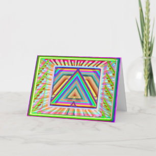 Triangle Mandala Art - HappyBirthday HappyHoliday Holiday Card
