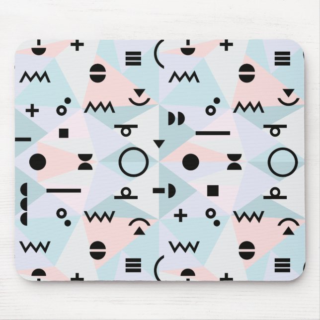 Triangle memphis symbol pattern mouse pad (Front)