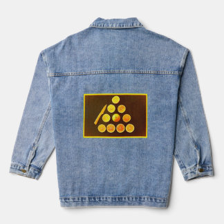 "Triangle of Half Oranges" Cute Photo. Buy Now Denim Jacket