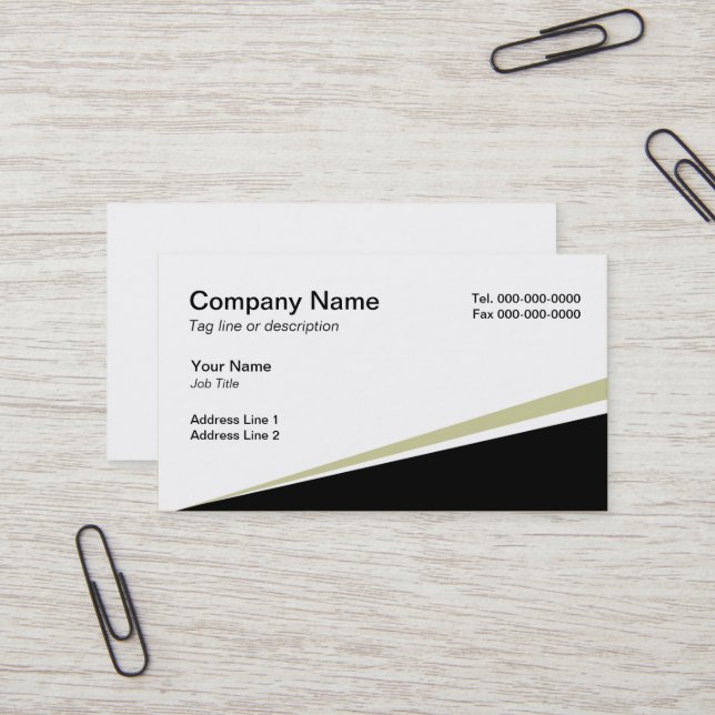Triangle On White Business Card Templates (Front/Back In Situ)