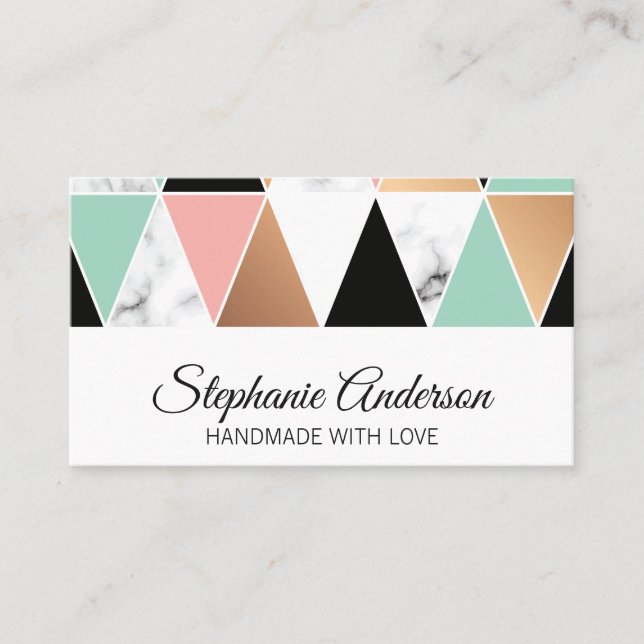 Triangle Pattern | Modern Pattern Business Card (Front)