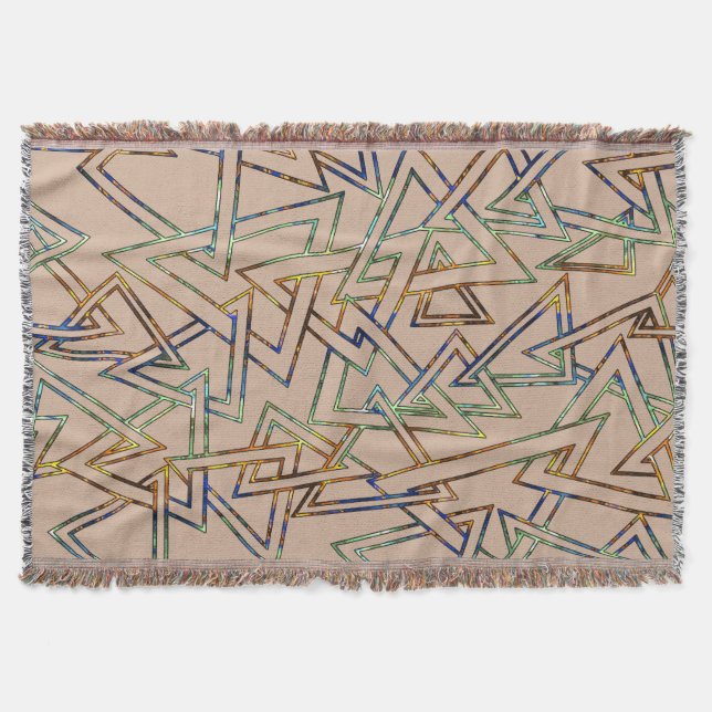Triangle Pattern outline + your backgr. & ideas Throw Blanket (Front)