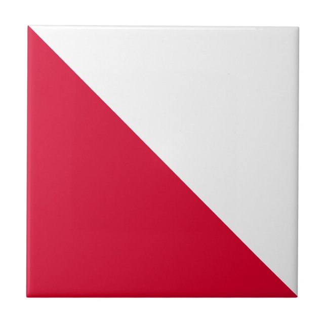 triangle pattern red white tile (Front)