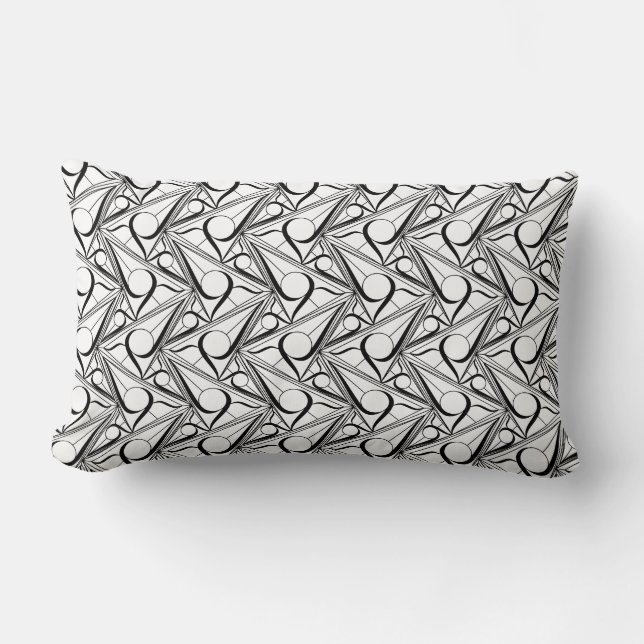 Triangle pattern with circle lumbar pillow (Front)