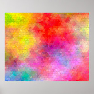 Triangle pattern with color mixing background. abs poster