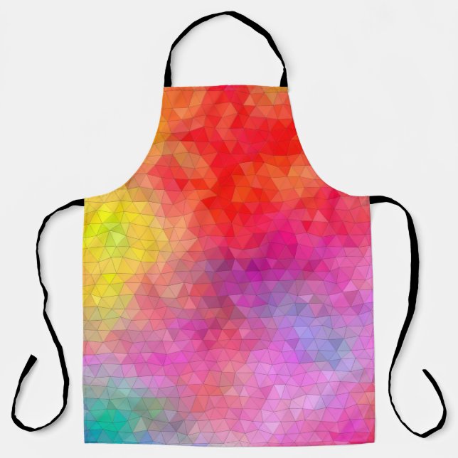 Triangle pattern with colour mixing background. ab apron (Front)