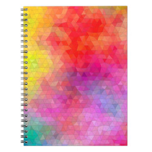 Triangle pattern with colour mixing background. ab notebook
