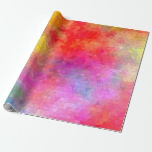 Triangle pattern with colour mixing background. ab wrapping paper