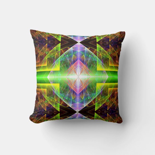 Triangle Prism Throw Pillow (Front)