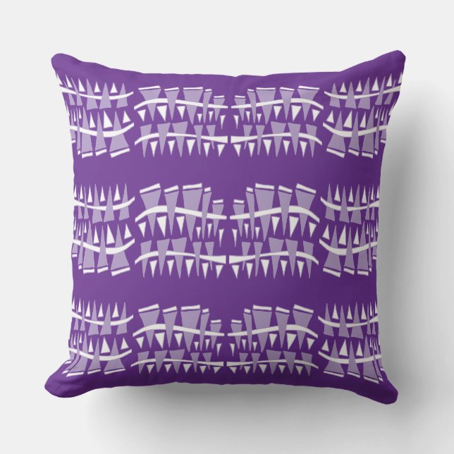 Triangle Rows Dodle44c Throw Pillow (Front)