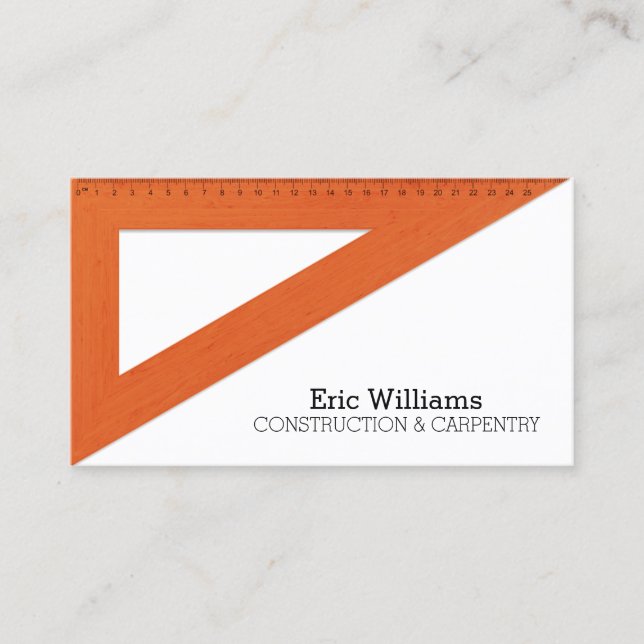 Triangle ruler cover business card (Front)
