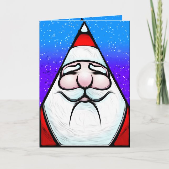 Triangle Santa Merry Brite Card (Front)