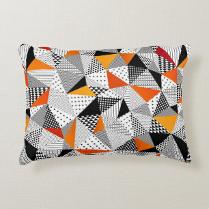 Triangle seamless pattern. Contrasting fashionable Accent Pillow