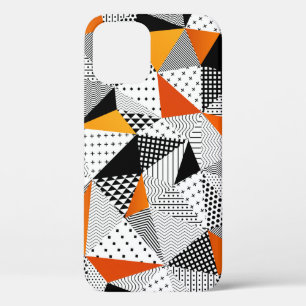 Triangle seamless pattern. Contrasting fashionable iPhone 12 Case