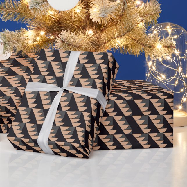 Triangle Semi Circle Geometric  Wrapping Paper (Holidays)