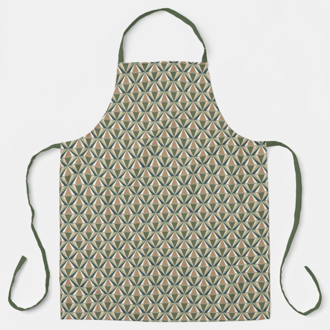 Triangle Shapes in Neutral Tones  Apron (Front)