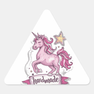 Triangle Stickers Unicorn and the inscription
