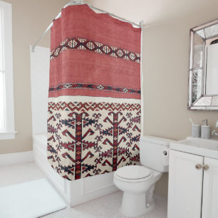 Triangle Stripe Kilim III Red Black White 