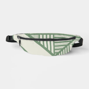 Triangle stripes in Green Fanny Pack