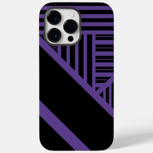 Triangle Stripes in Purple and Black Case-Mate iPhone 14 Pro Max Case