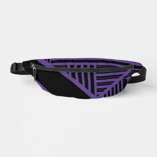 Triangle Stripes in Purple and Black Fanny Pack